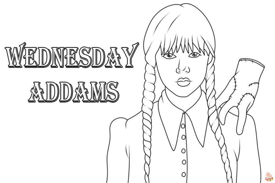 Wednesday coloriage