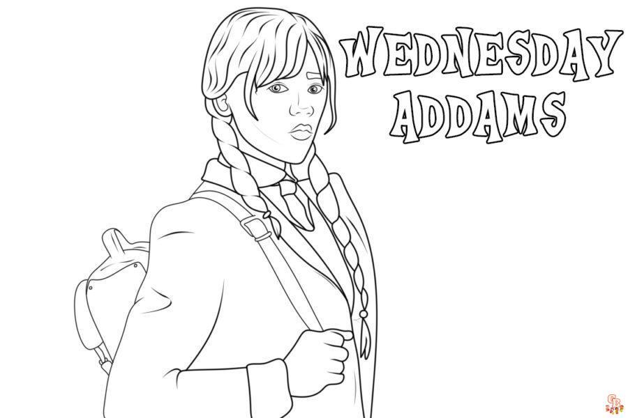 Wednesday coloriage