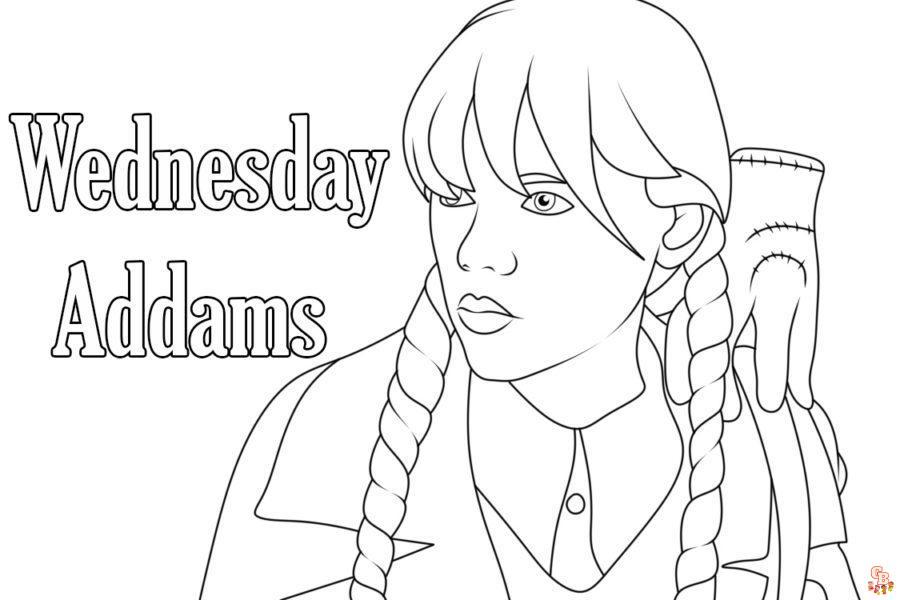 Wednesday coloriage