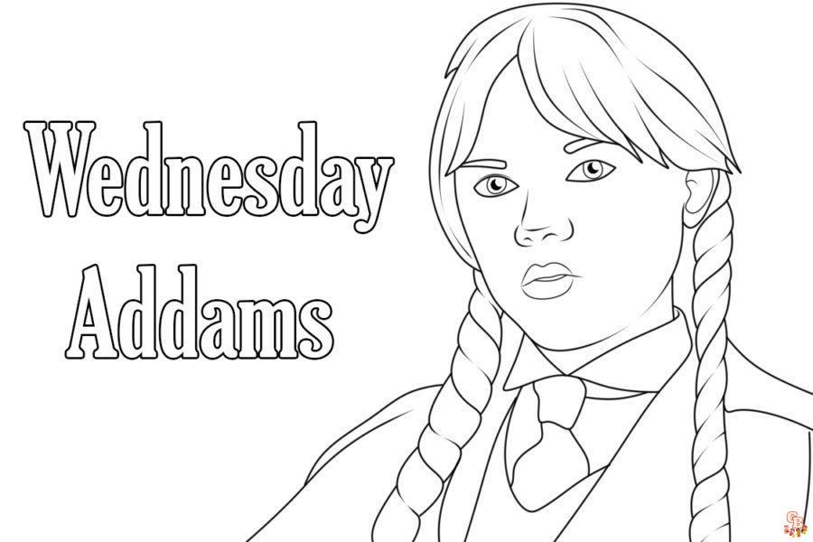 Wednesday coloriage