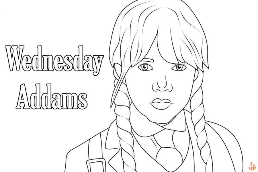 Wednesday coloriage