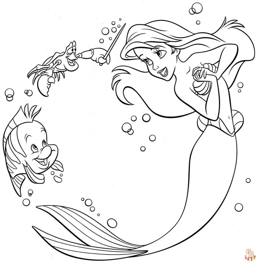 coloriage Ariel