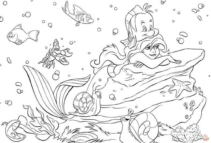 coloriage Ariel