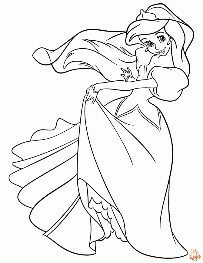 coloriage Ariel