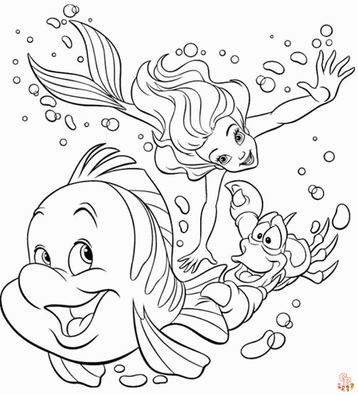 coloriage Ariel