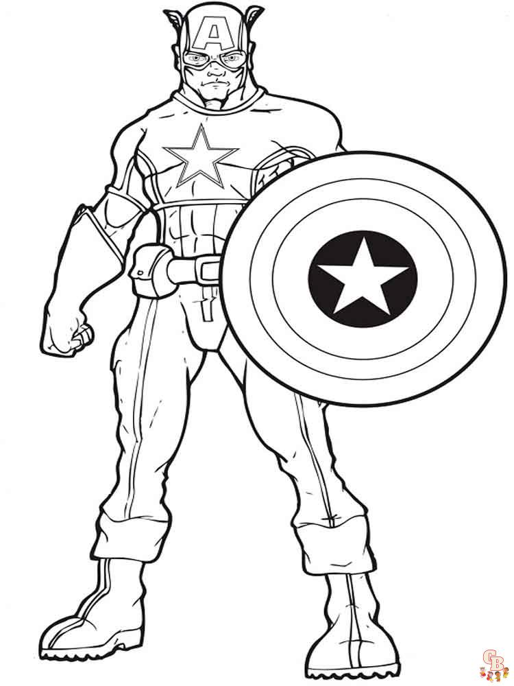 coloriage Captain America