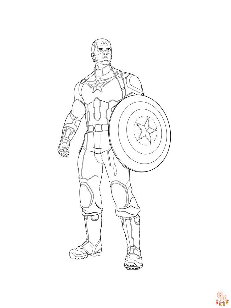 coloriage Captain America