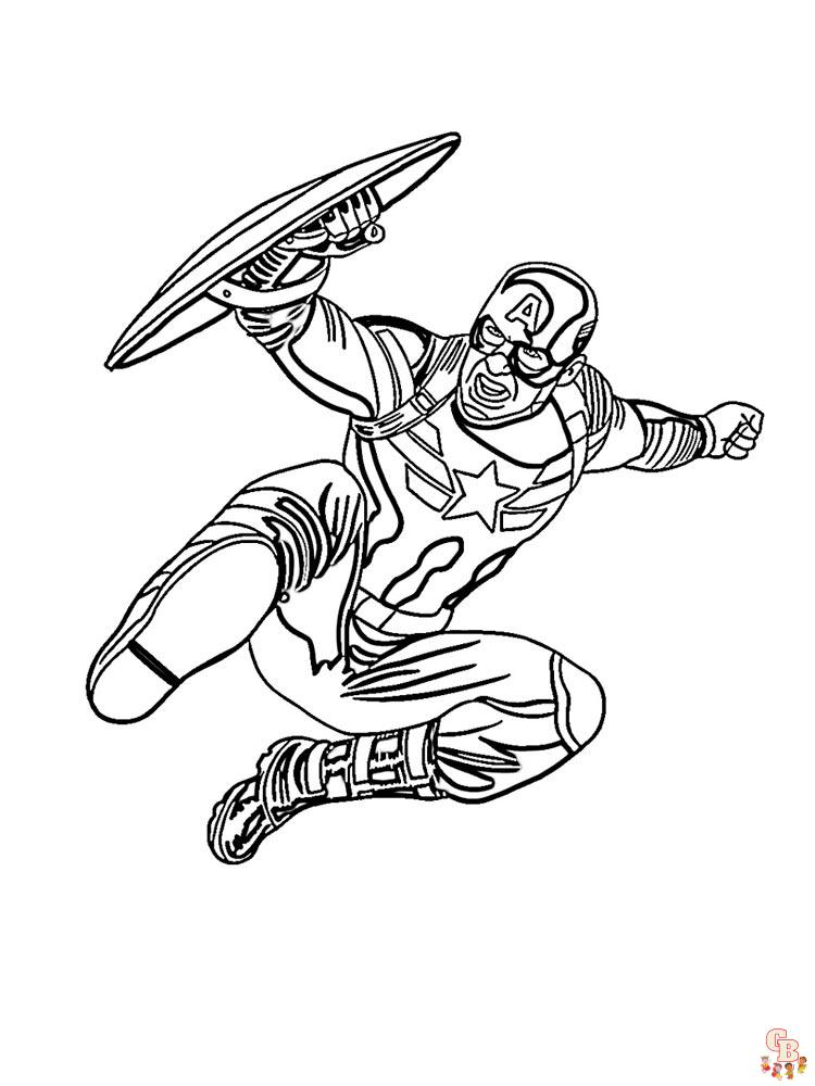 coloriage Captain America