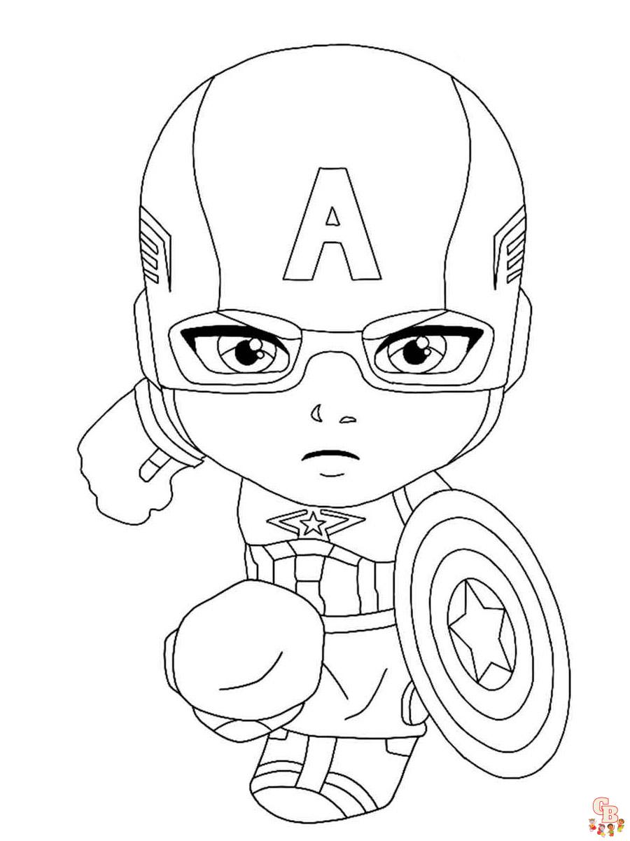 coloriage Captain America