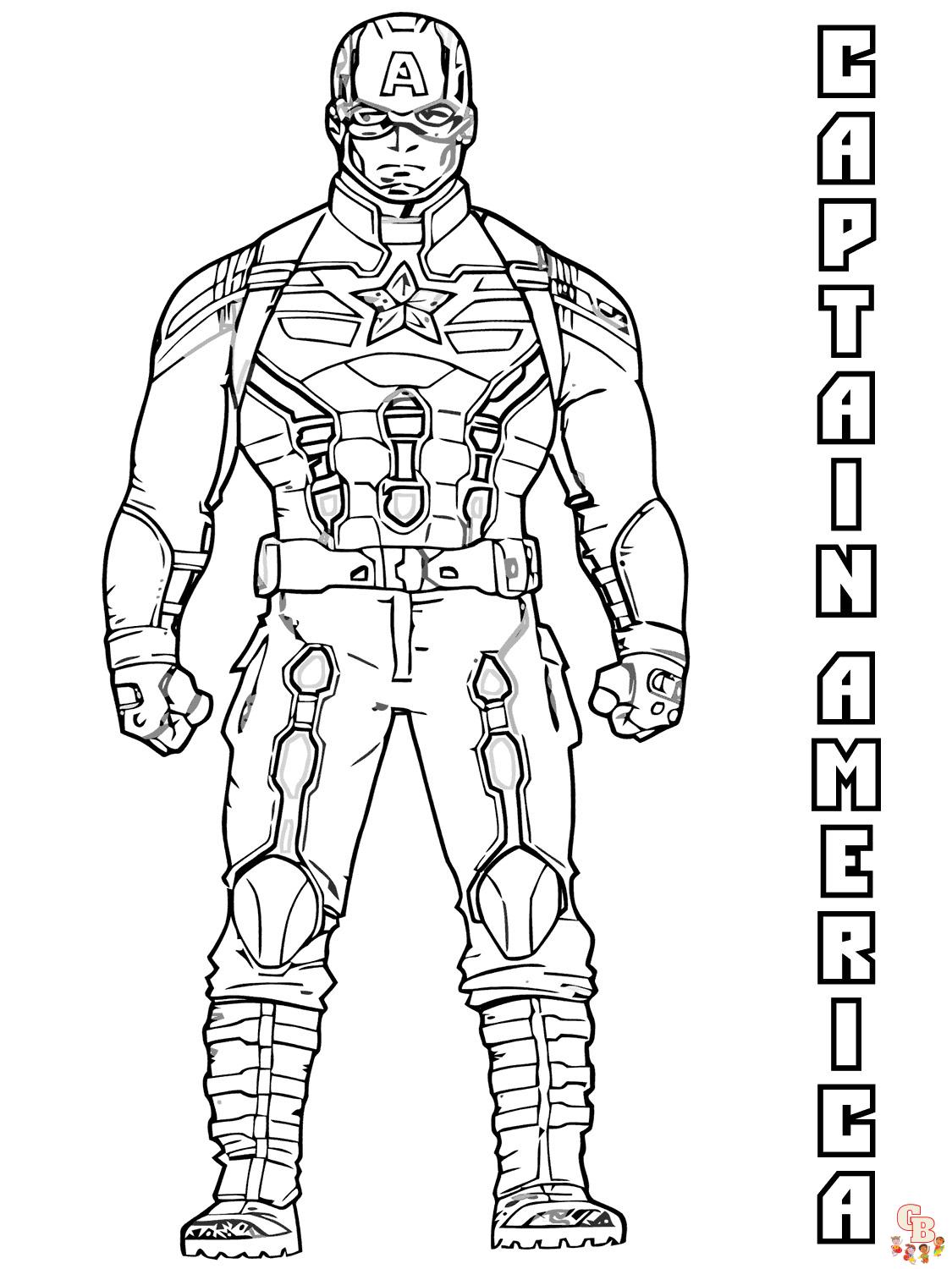 coloriage Captain America