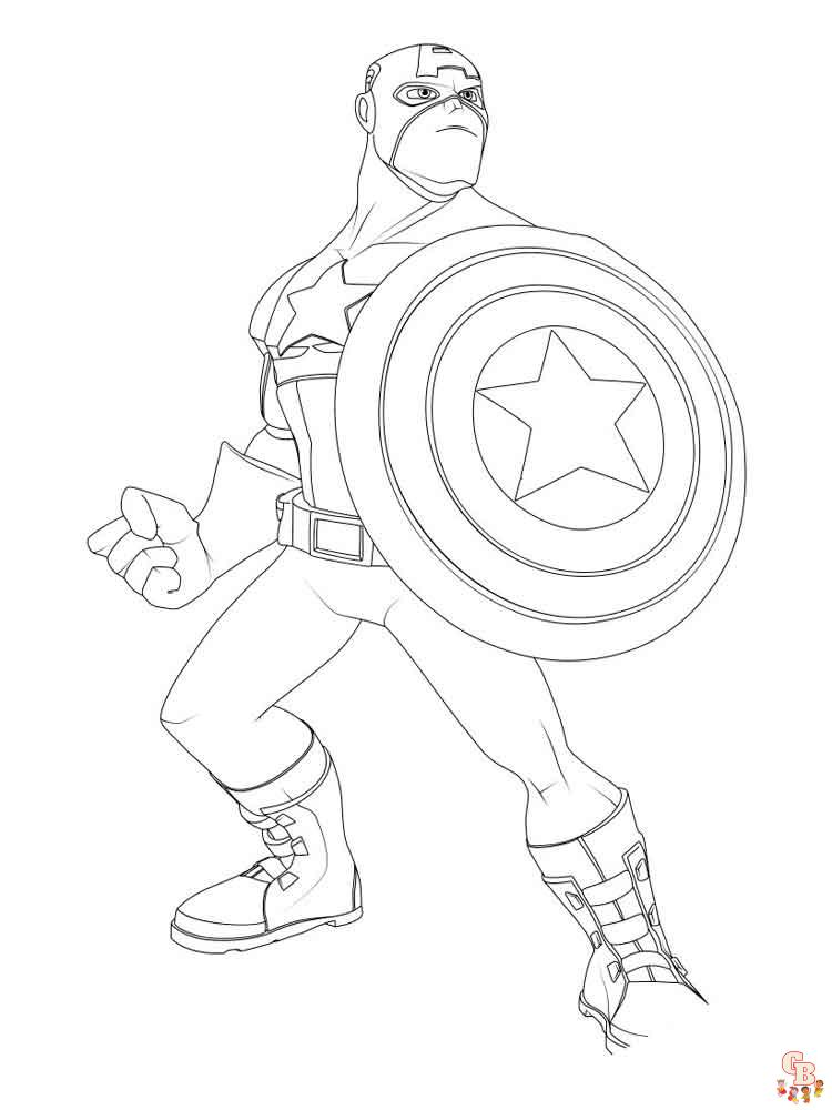 coloriage Captain America