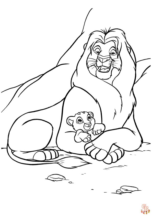 coloriage Roi Lion