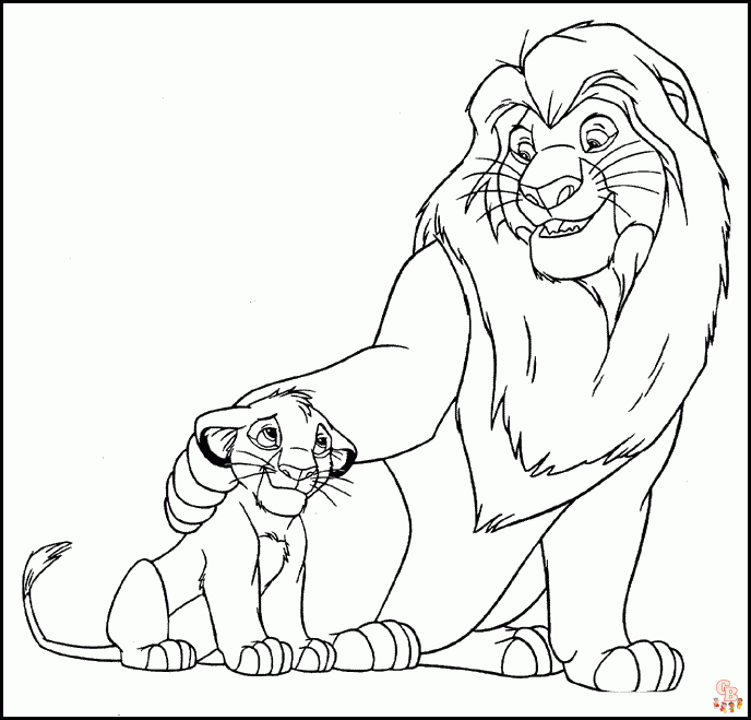 coloriage Roi Lion