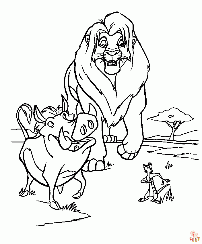 coloriage Roi Lion