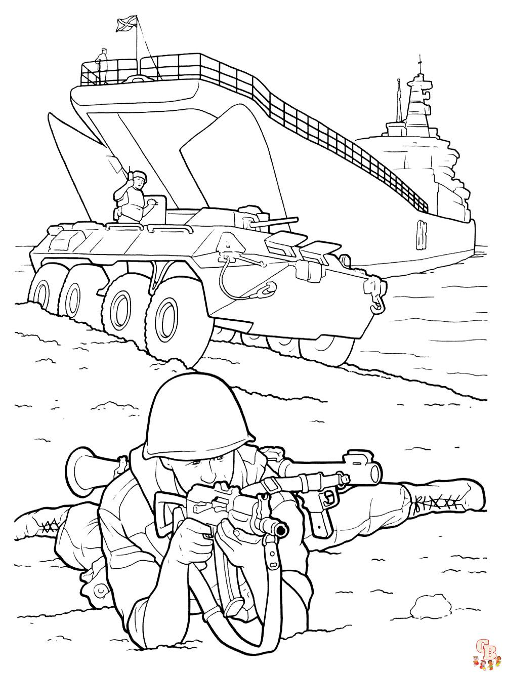 coloriage armee