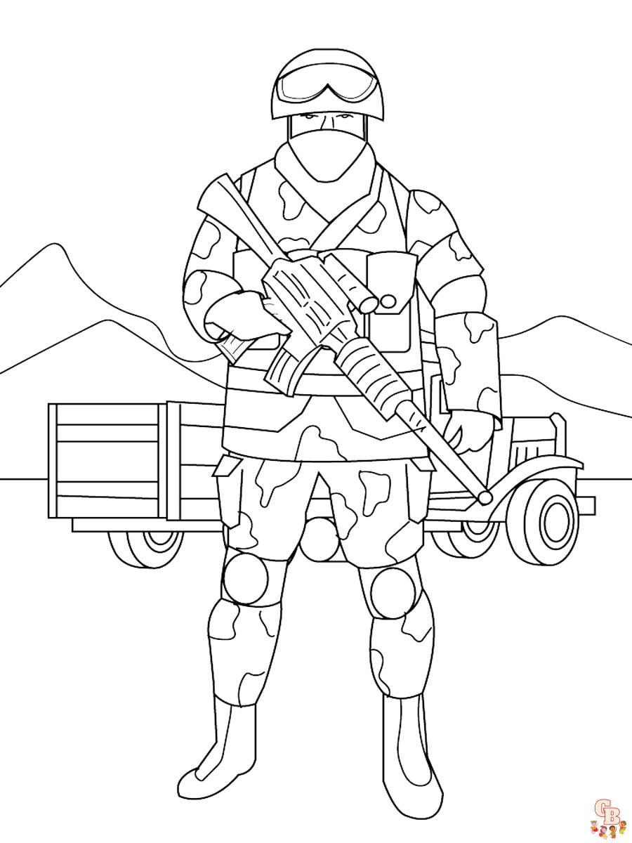 coloriage armee