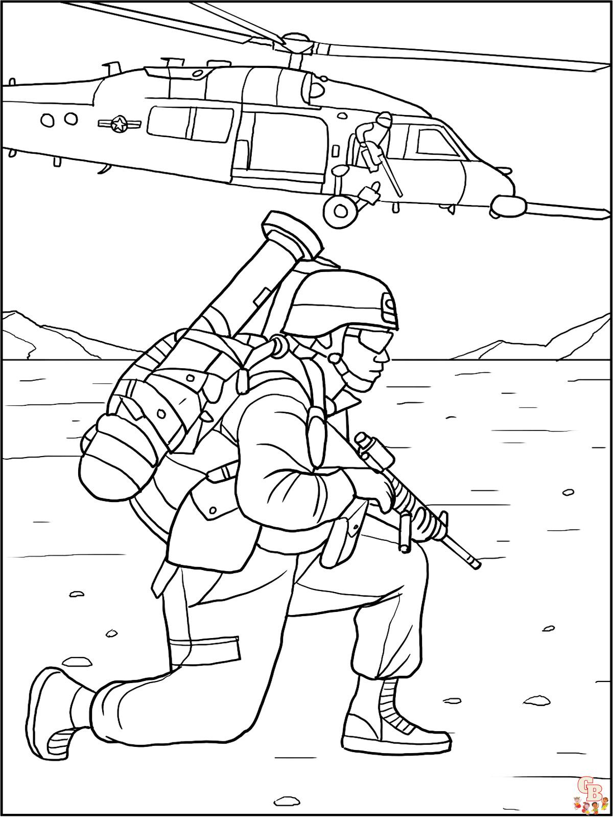 coloriage armee