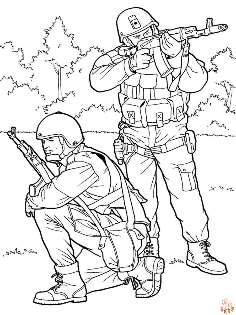 coloriage armee