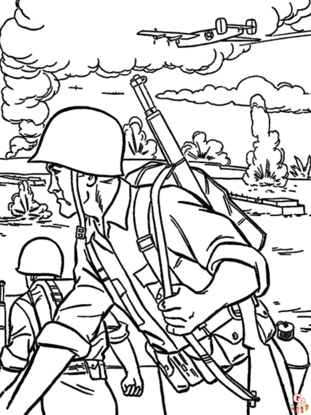 coloriage armee