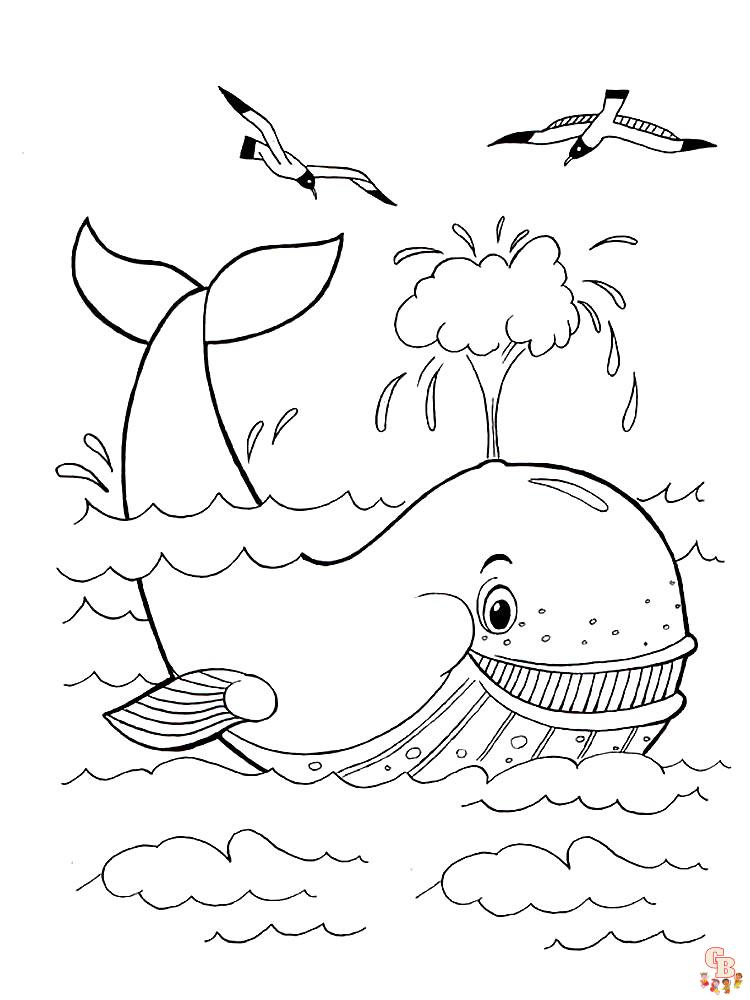 coloriage baleines