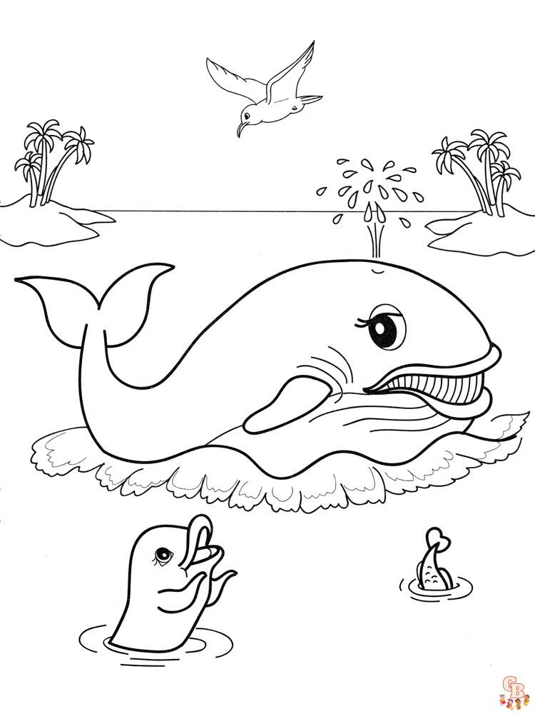 coloriage baleines