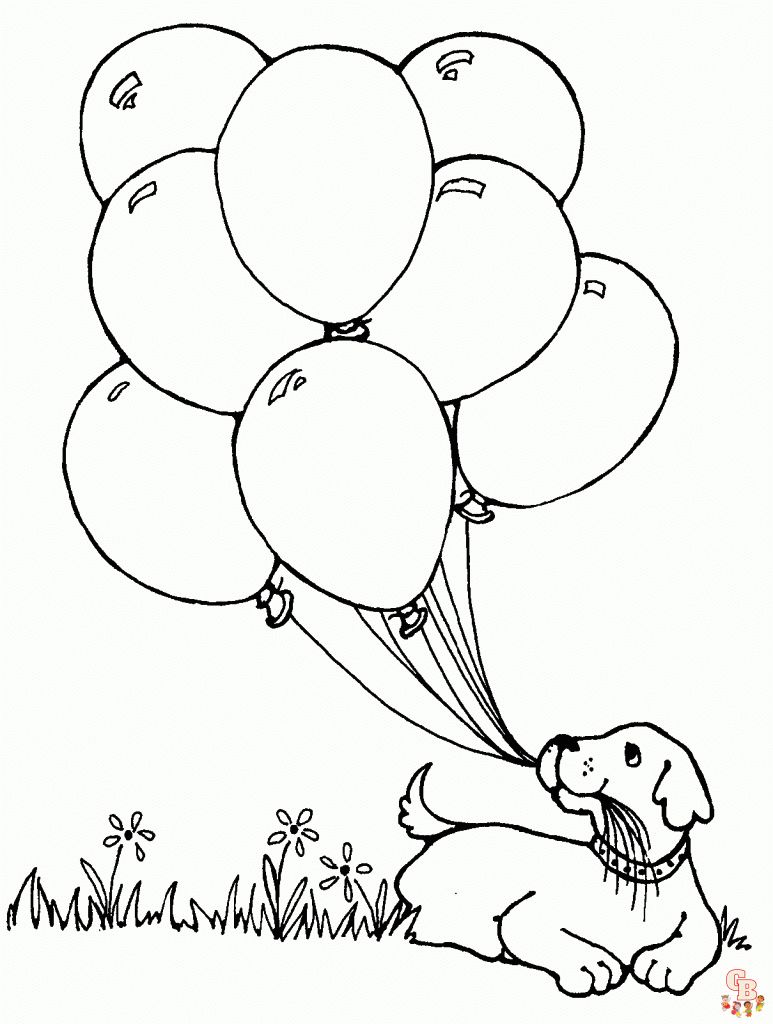 coloriage ballons