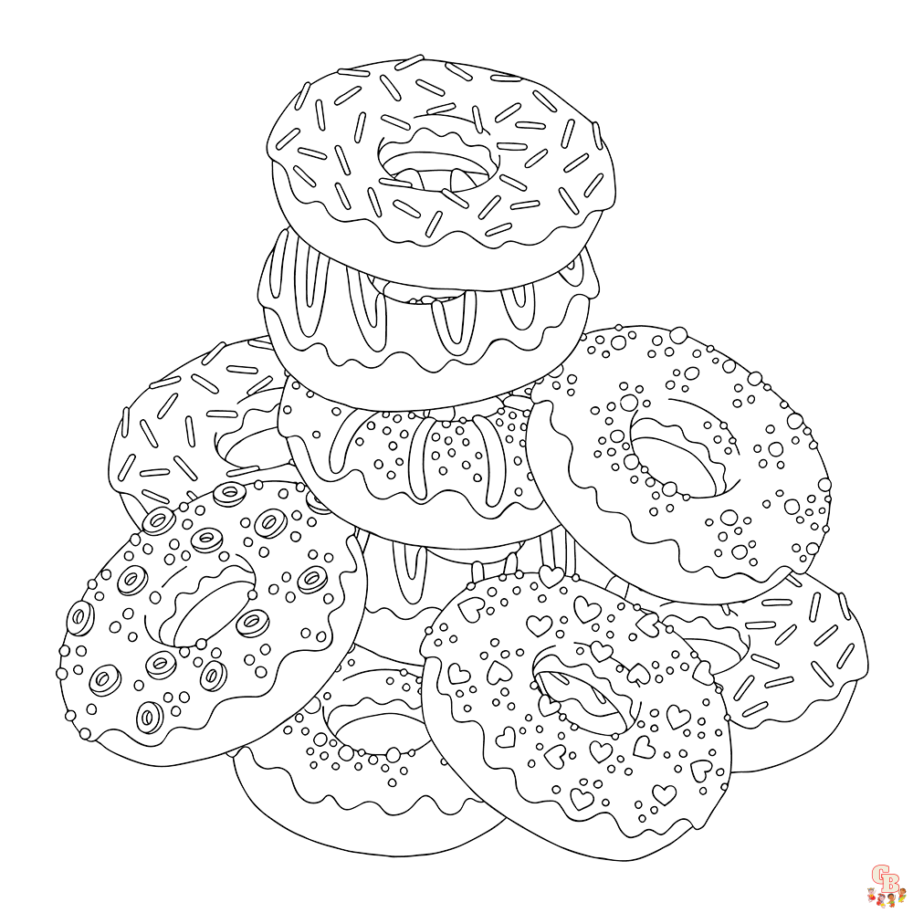 coloriage beignets