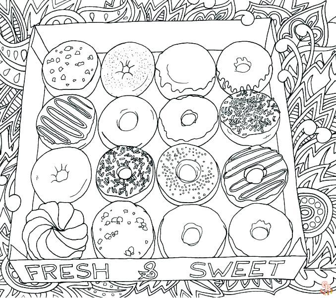 coloriage beignets