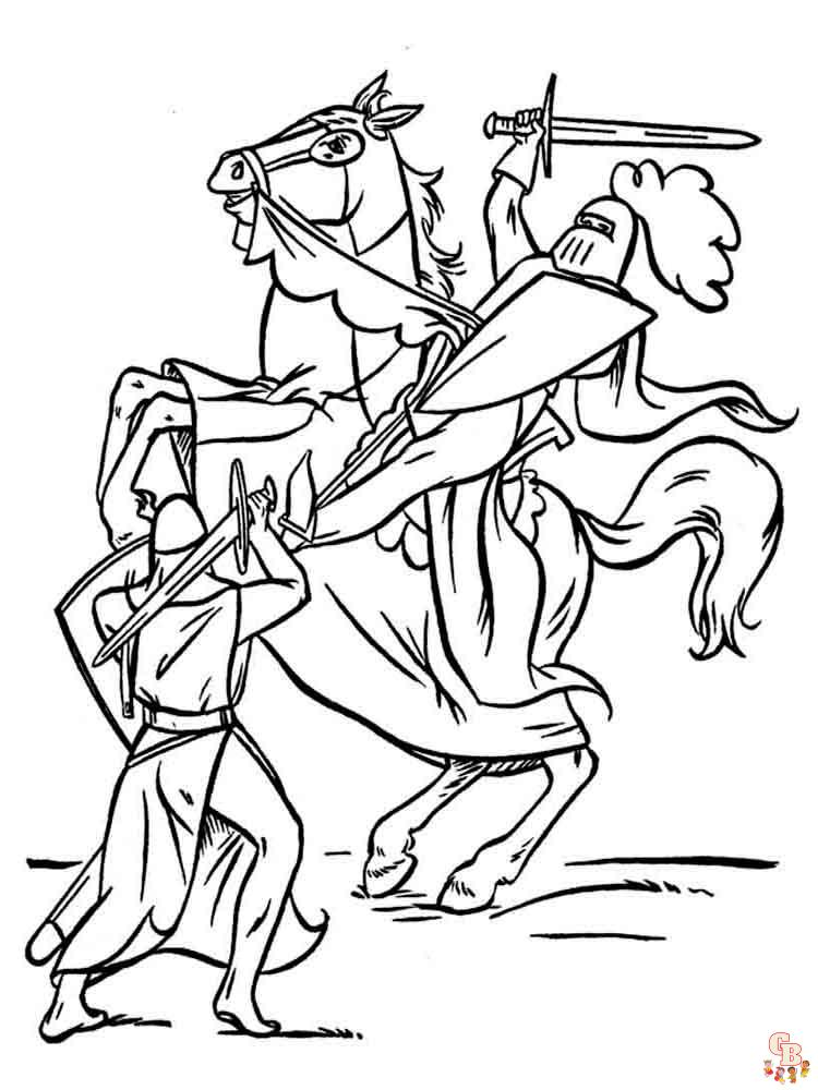 coloriage chevaliers