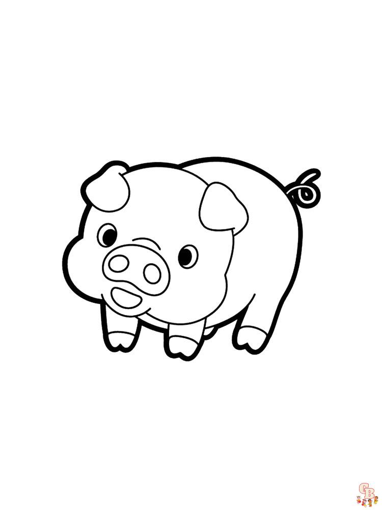 coloriage cochon