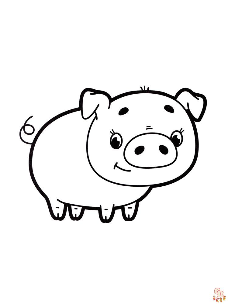 coloriage cochon