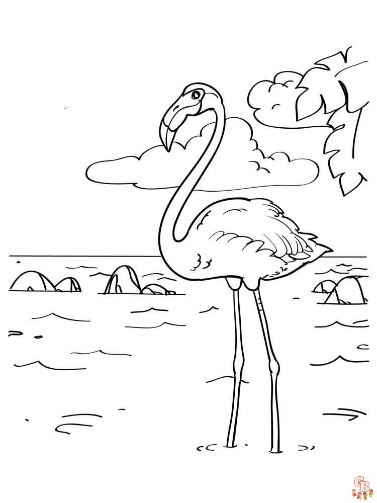 coloriage flamants