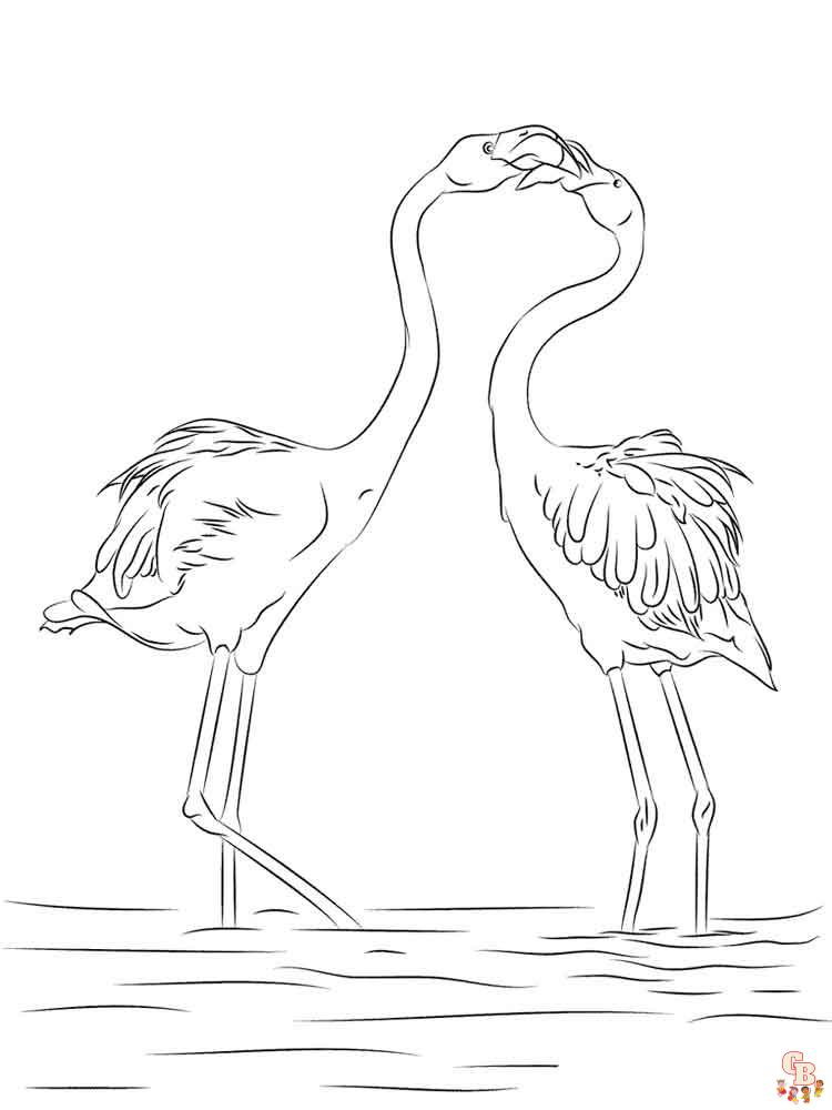 coloriage flamants