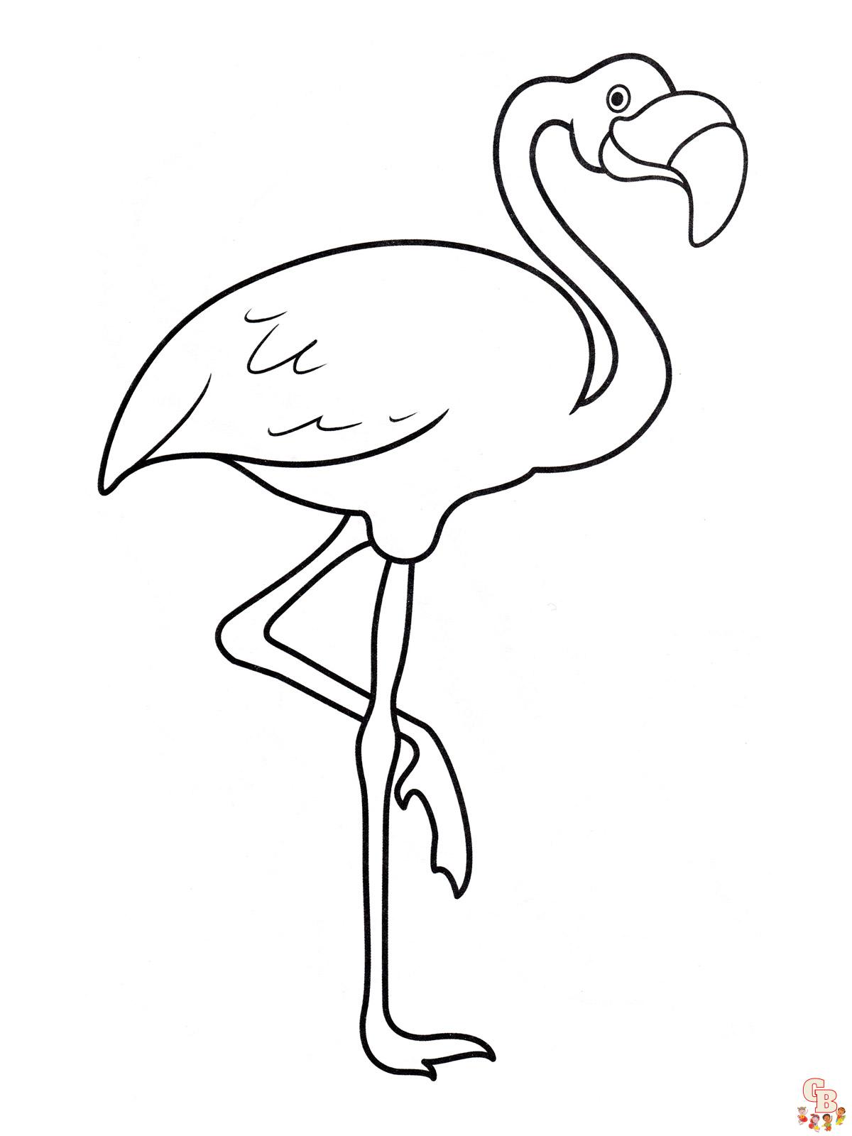 coloriage flamants