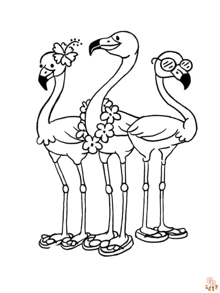 coloriage flamants