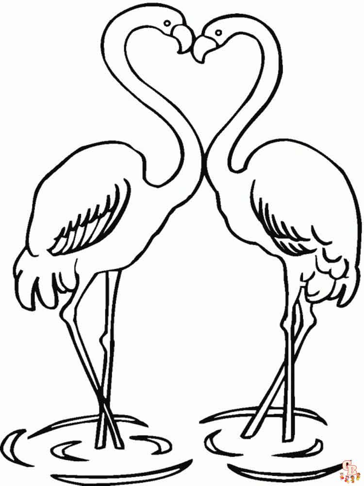 coloriage flamants