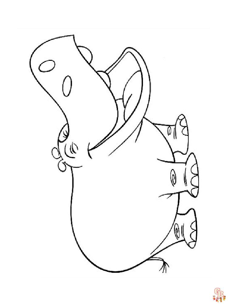 coloriage hippopotame