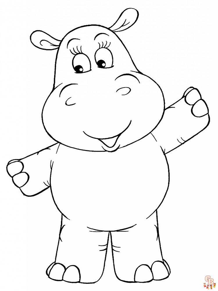 coloriage hippopotame