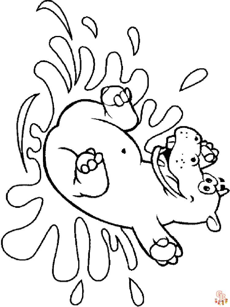 coloriage hippopotame