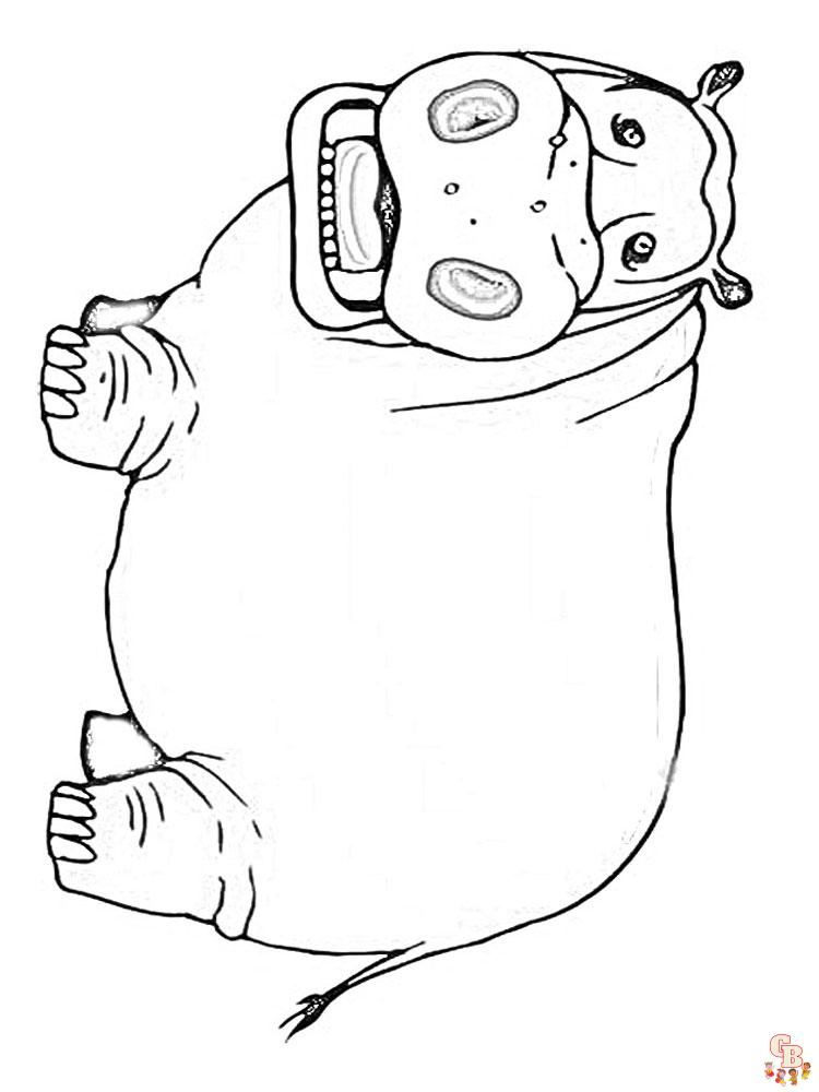 coloriage hippopotame