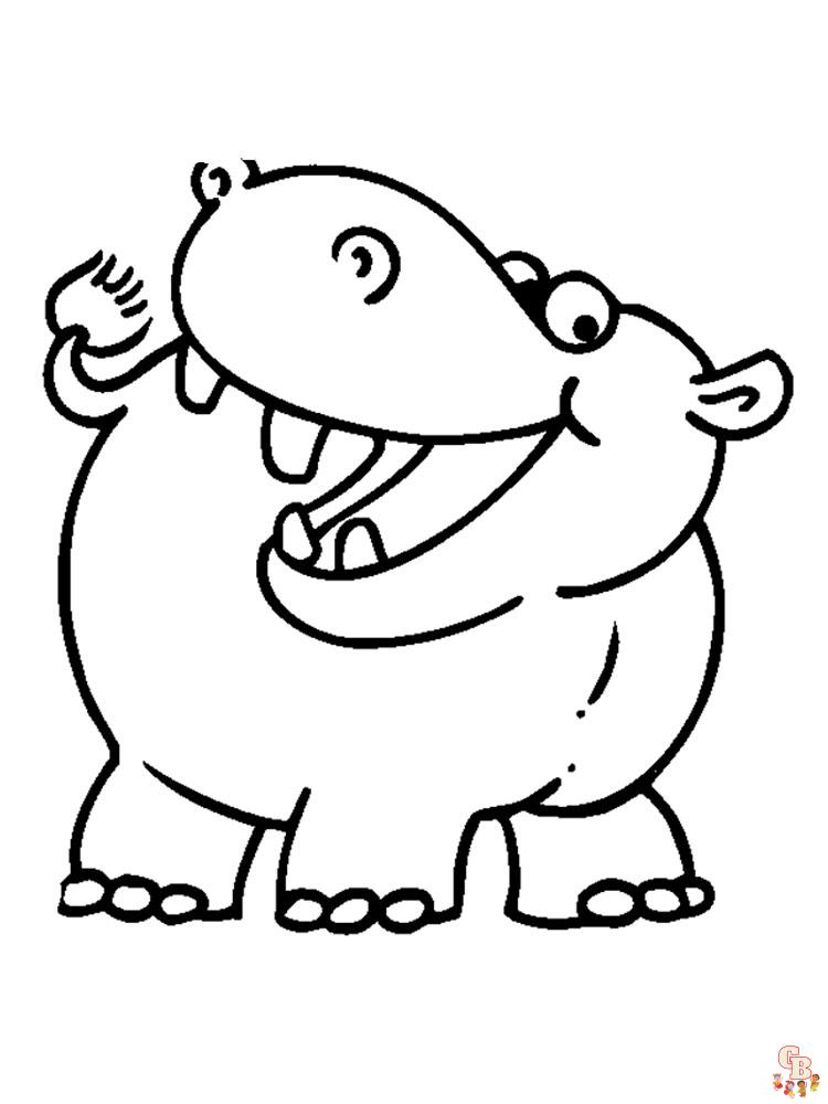 coloriage hippopotame