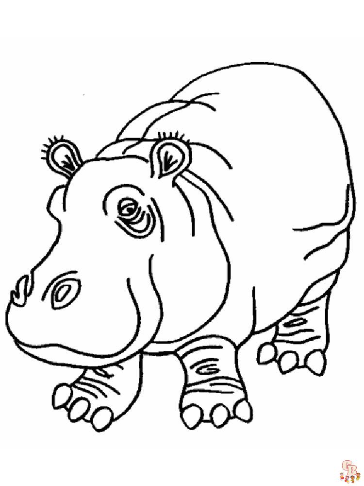 coloriage hippopotame