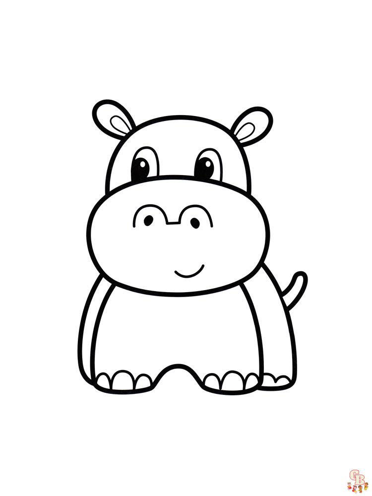 coloriage hippopotame