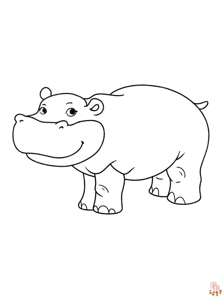 coloriage hippopotame