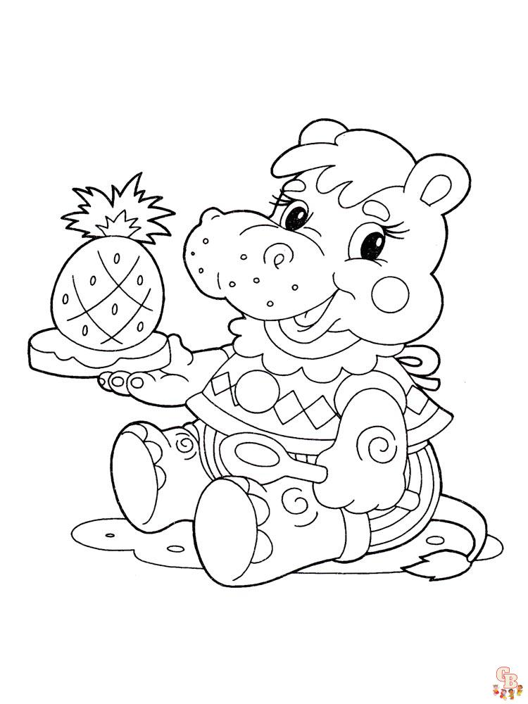 coloriage hippopotame