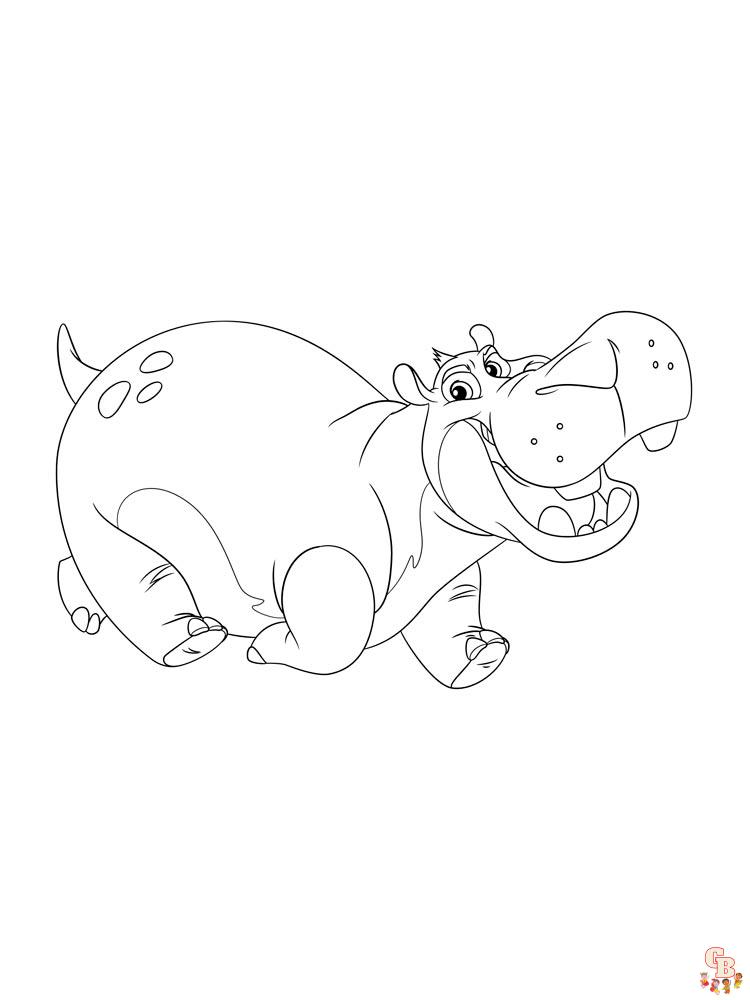 coloriage hippopotame