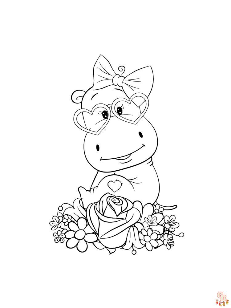 coloriage hippopotame