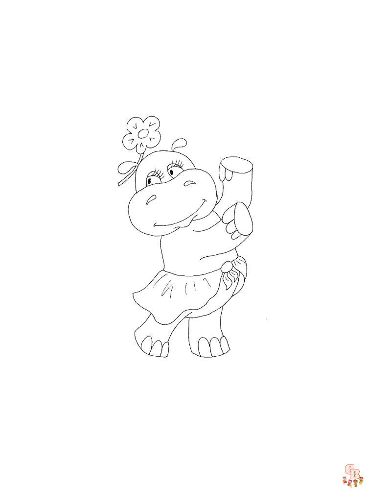 coloriage hippopotame