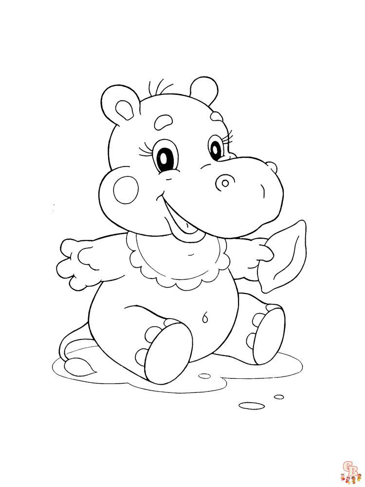 coloriage hippopotame