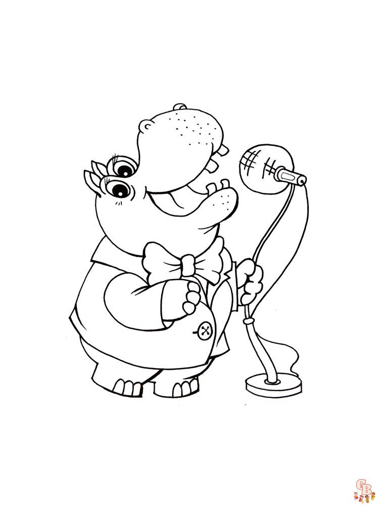 coloriage hippopotame